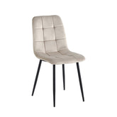 Ela Dining Chair - Beige Velvet